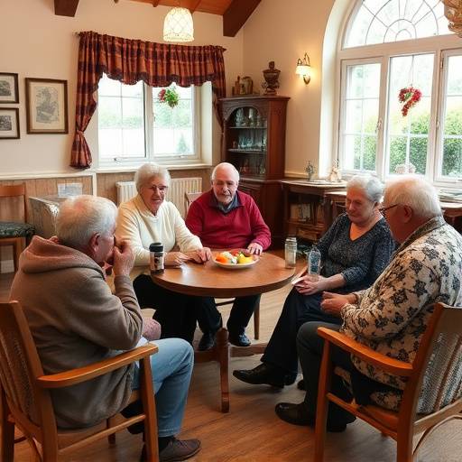 Incontro tra diverse generazioni in un centro sociale
