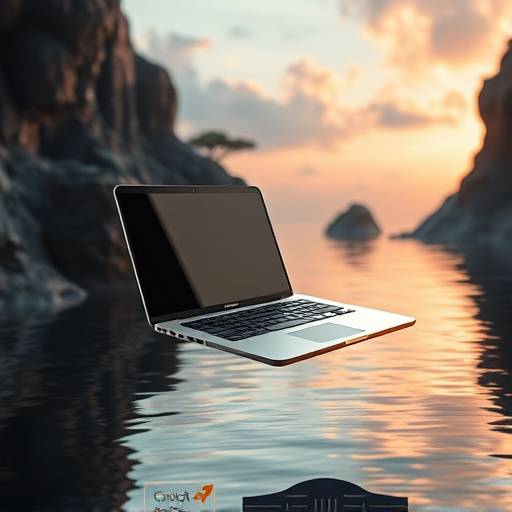 Laptop Volante Ultimo fluttuante in aria