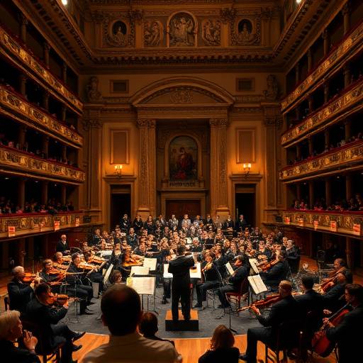 Un'orchestra sinfonica italiana si esibisce in un teatro storico.