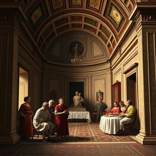 Un rendering digitale di un'opera d'arte rinascimentale italiana.